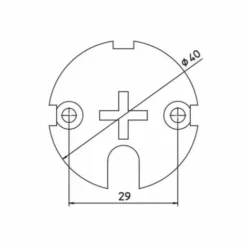 Plaque Empreinte Croix CAME YM0104