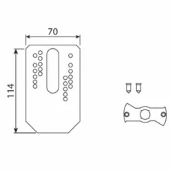 Plaque Multitrou Pour Flancs Avec Cheville CAME YM0115