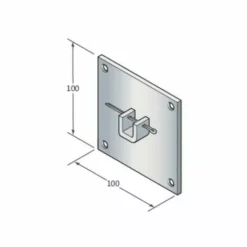 Support 100x100mm Avec Selle Q10 CAME YM0018