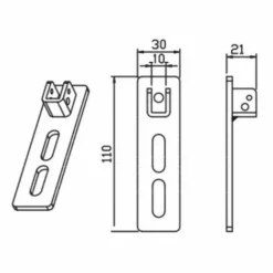 Support Réglable Double Fente Selle Q10 CAME YM0110