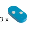 CAME 2019 Pack De 3 Télécommande 2 Canaux TOPD2RBS à Code Fixe Bleue à Double Fréquence