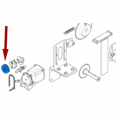 Came Pièce Détachée Poulie Chaîne C-bx 119ricx046 1 Came Pièce Détachée Poulie Chaîne C-bx 119ricx046