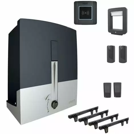 CAME Kit Motorisation Portail Coulissant Avec Télécommande, Commande Bluetooth Et Crémaillère - Gris 1 CAME Kit Motorisation Portail Coulissant Avec Télécommande, Commande Bluetooth Et Crémaillère - Gris